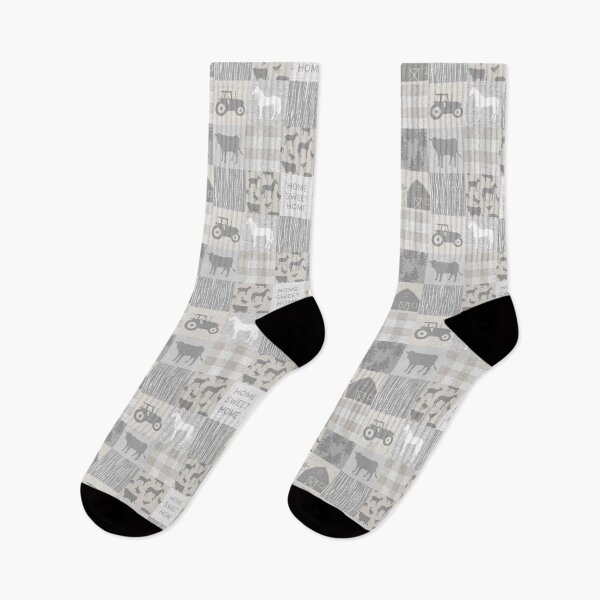 Item preview, Farmhouse Patchwork - Grey and Cream designed and sold by SugarPineDesign.