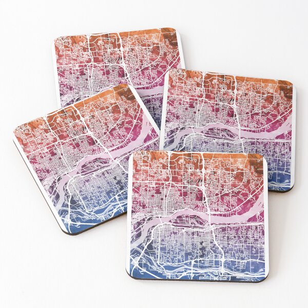 Item preview, Quad Cities Street Map designed and sold by ArtPrints.