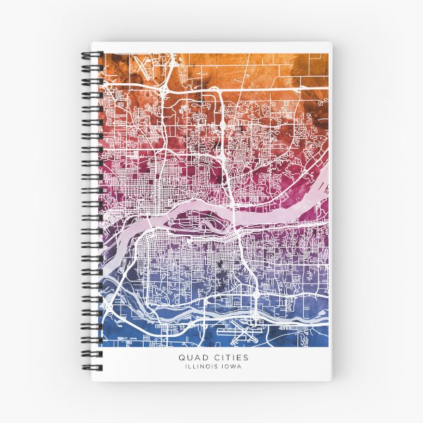 Item preview, Quad Cities Street Map designed and sold by ArtPrints.