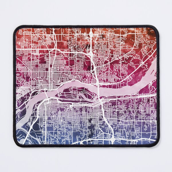 Item preview, Quad Cities Street Map designed and sold by ArtPrints.