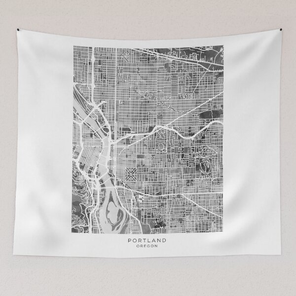Item preview, Portland Oregon City Map designed and sold by ArtPrints.
