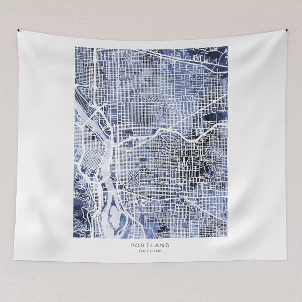 Item preview, Portland Oregon City Map designed and sold by ArtPrints.