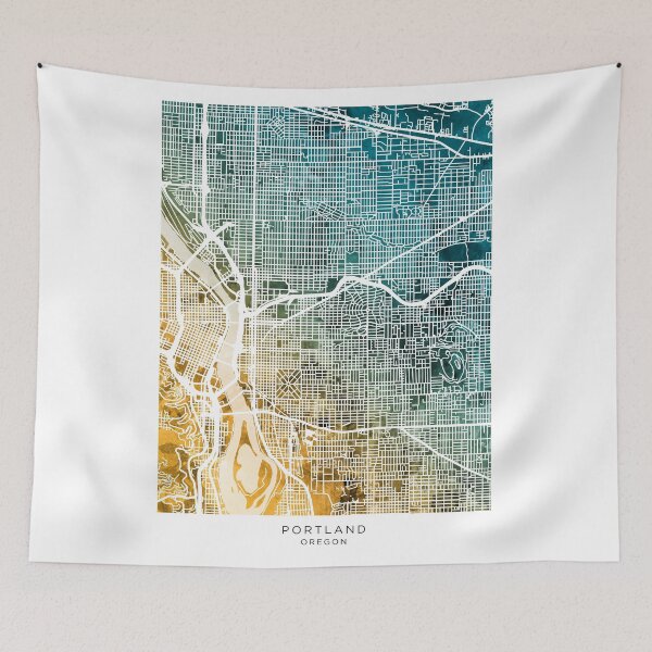 Item preview, Portland Oregon City Map designed and sold by ArtPrints.