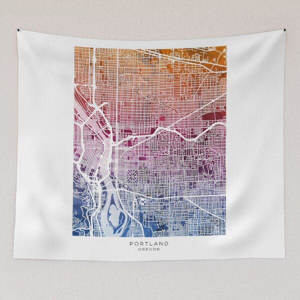 Item preview, Portland Oregon City Map designed and sold by ArtPrints.