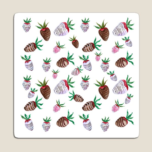 Yummy Chocolate Covered Strawberries Magnet