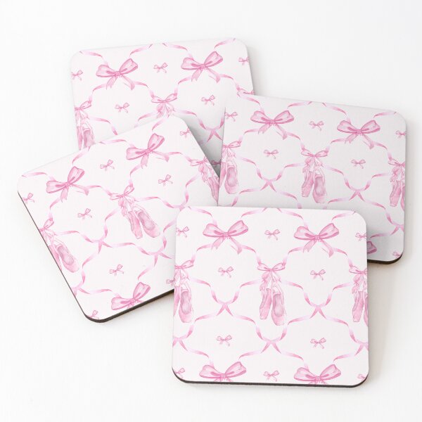 Item preview, Aesthetic Pastel Pink Ribbons, bows and Ballets shoes in watercolor. designed and sold by Alice-Mills.