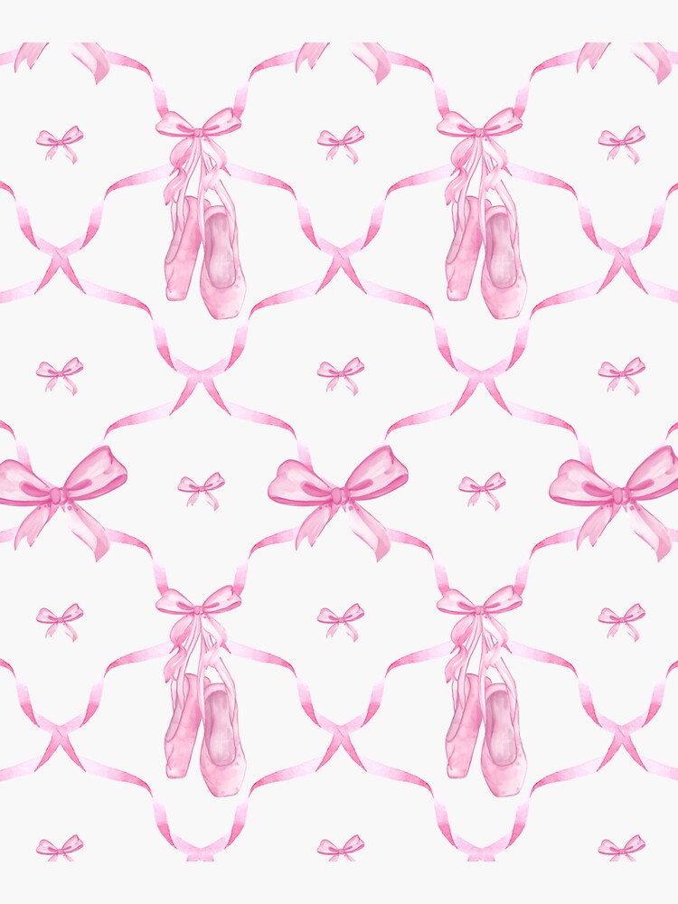 Aesthetic Pastel Pink Ribbons and bows in watercolor - Ribbons And