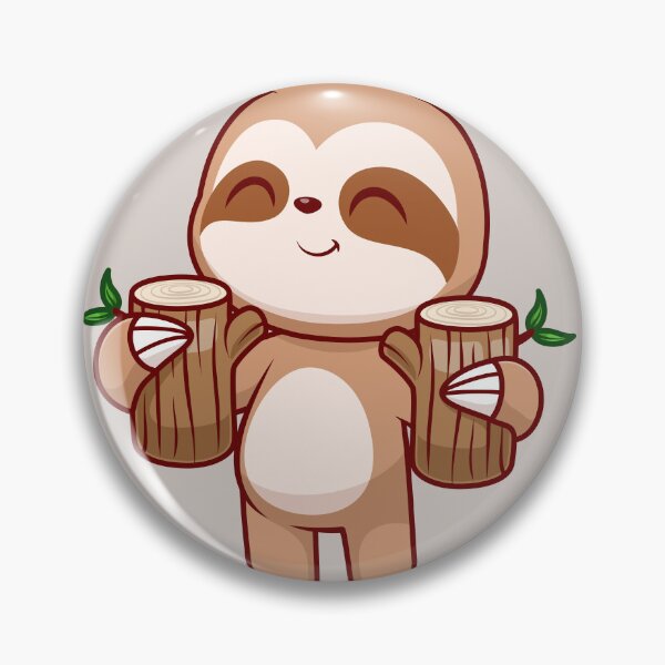 Item preview, Serene Sloth: Cute Sloth Holding Branch Wood Tree - Whimsical Illustration designed and sold by hjian8219.