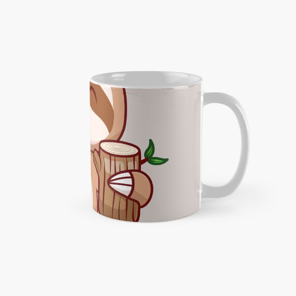 Item preview, Serene Sloth: Cute Sloth Holding Branch Wood Tree - Whimsical Illustration designed and sold by hjian8219.