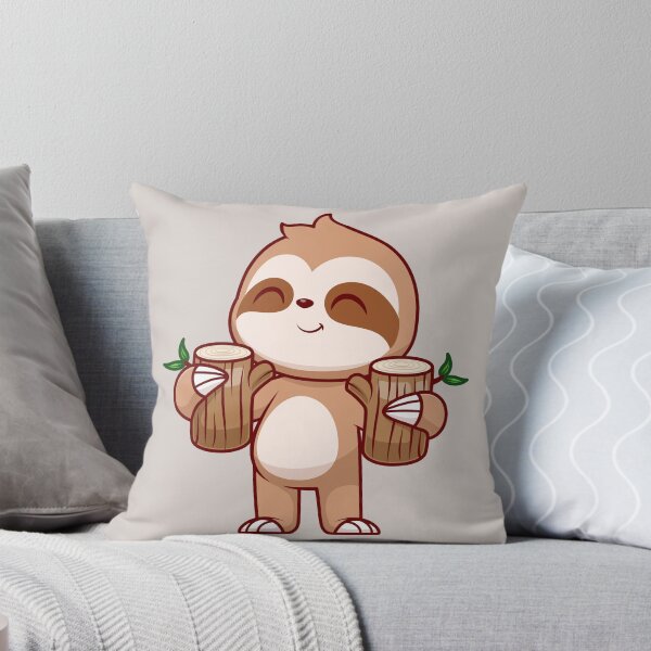 Item preview, Serene Sloth: Cute Sloth Holding Branch Wood Tree - Whimsical Illustration designed and sold by hjian8219.