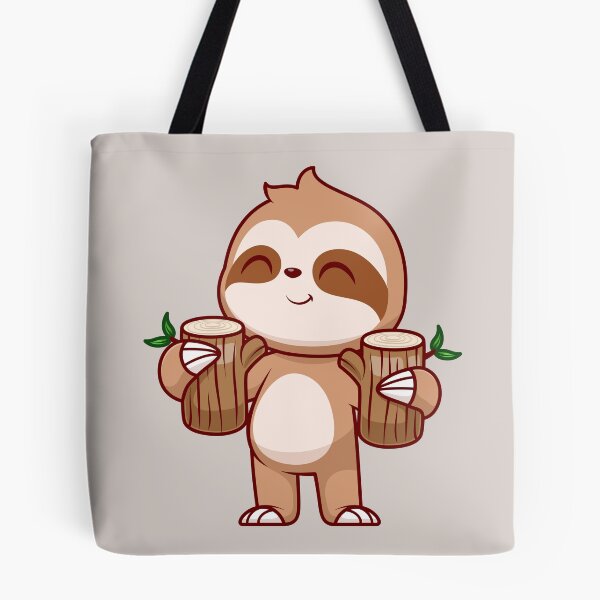 Item preview, Serene Sloth: Cute Sloth Holding Branch Wood Tree - Whimsical Illustration designed and sold by hjian8219.