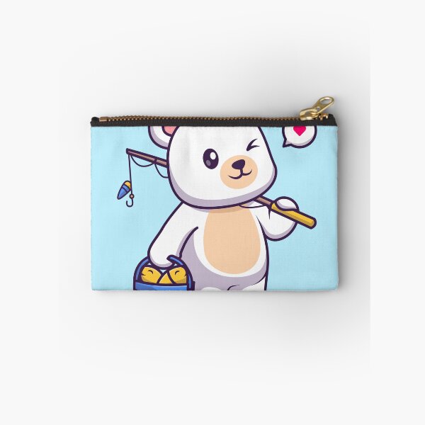 Item preview, Arctic Fishing Adventure: Cute Polar Bear Fishing Fish - Cartoon Illustration designed and sold by hjian8219.