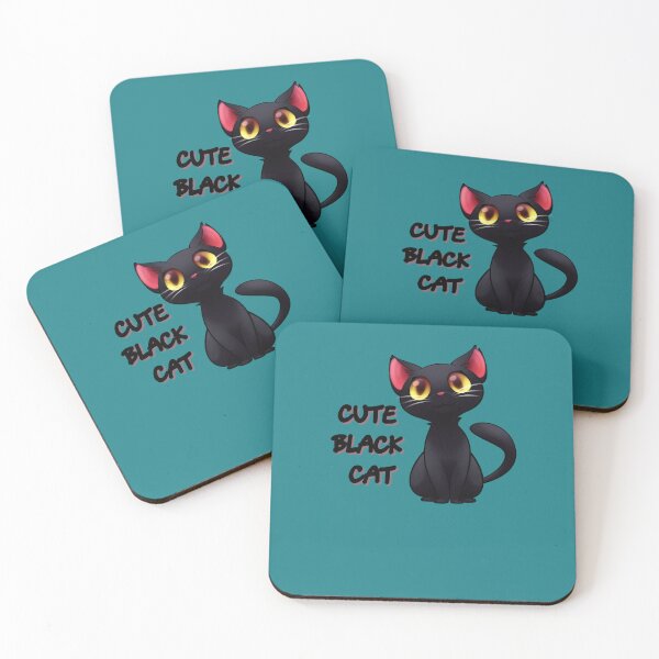 Item preview, cute black cat designed and sold by malavee.