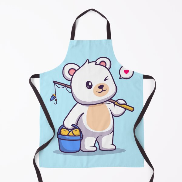 Item preview, Arctic Fishing Adventure: Cute Polar Bear Fishing Fish - Cartoon Illustration designed and sold by hjian8219.
