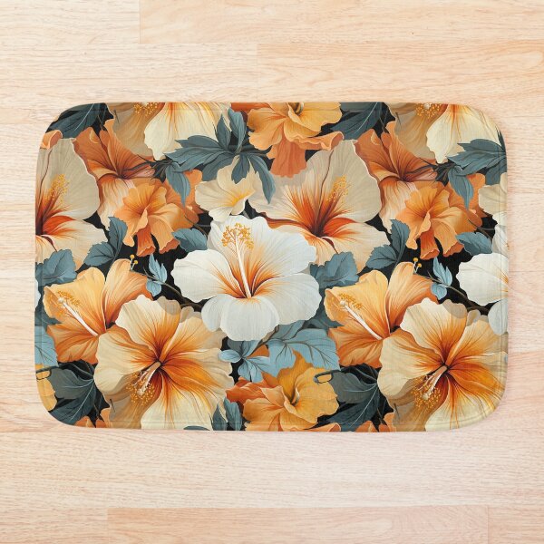 Item preview, Island Dreams: flores de hibisco de melocotón tropical designed and sold by NikkofTime.
