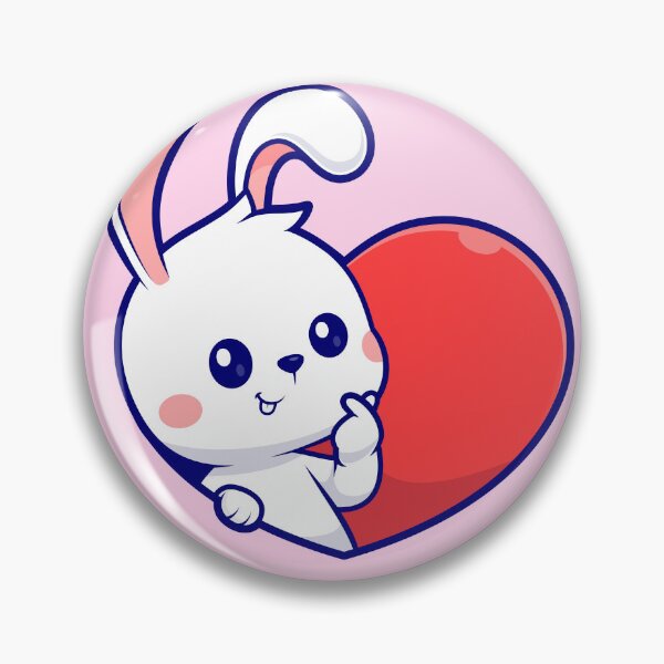 Item preview, Bunny Love: Cute Rabbit with Heart Sign - Cartoon Illustration designed and sold by hjian8219.