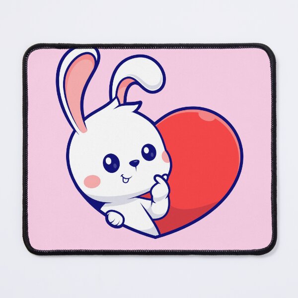 Item preview, Bunny Love: Cute Rabbit with Heart Sign - Cartoon Illustration designed and sold by hjian8219.