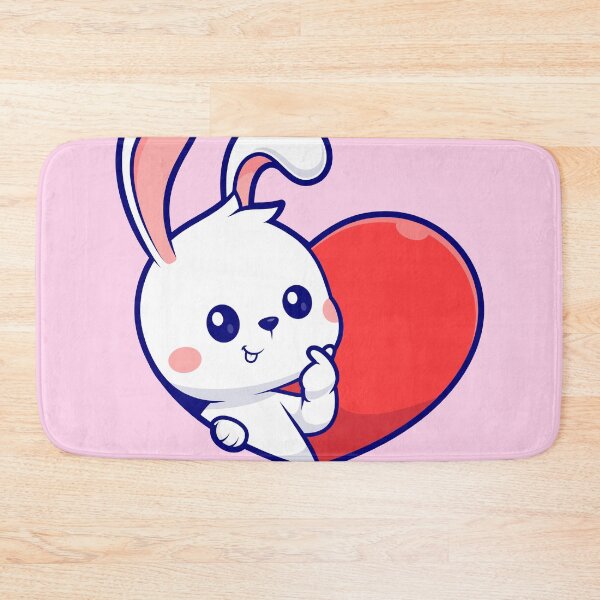 Item preview, Bunny Love: Cute Rabbit with Heart Sign - Cartoon Illustration designed and sold by hjian8219.