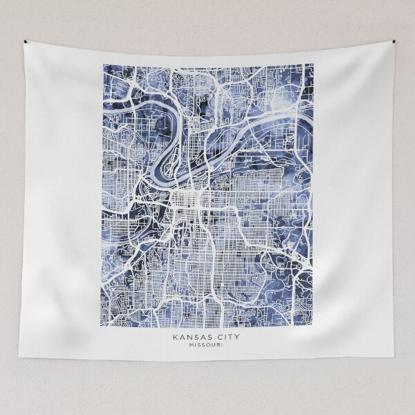 Item preview, Kansas City Missouri City Map designed and sold by ArtPrints.