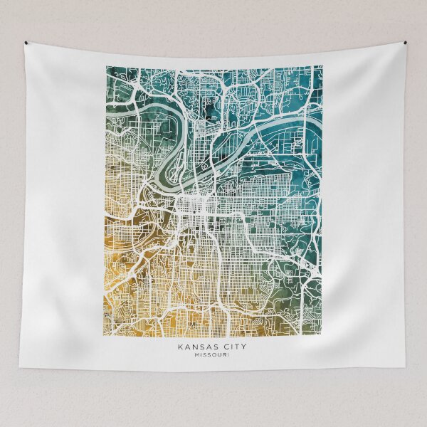 Item preview, Kansas City Missouri City Map designed and sold by ArtPrints.