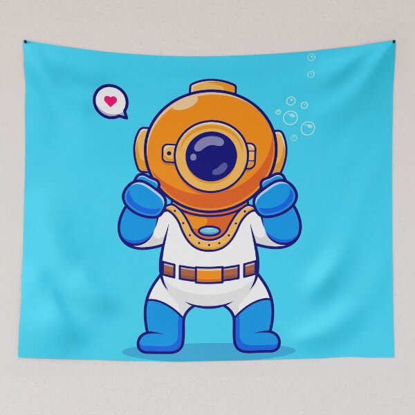 Item preview, Deep-Sea Excitement: Cute Diver - Cartoon Vector Illustration designed and sold by hjian8219.