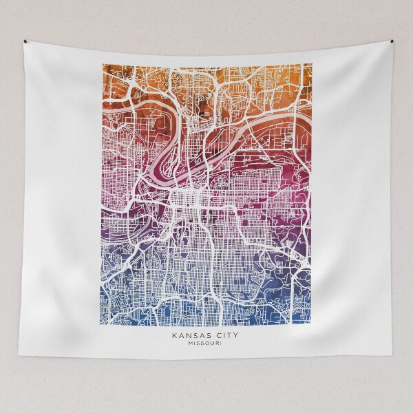 Item preview, Kansas City Missouri City Map designed and sold by ArtPrints.