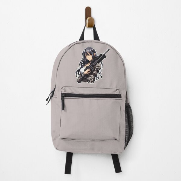 Item preview, Anime Lady With Dark Hair and M-16 designed and sold by TheTactical.