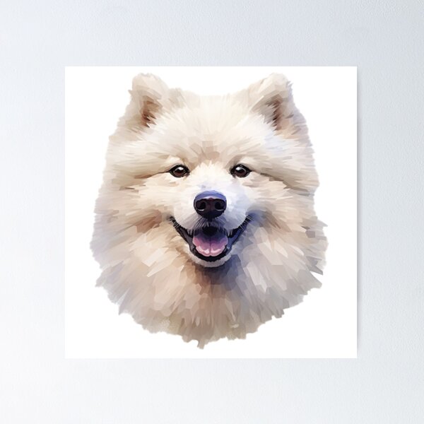 Item preview, Samoyed art pixel dog designed and sold by Goodpiece.