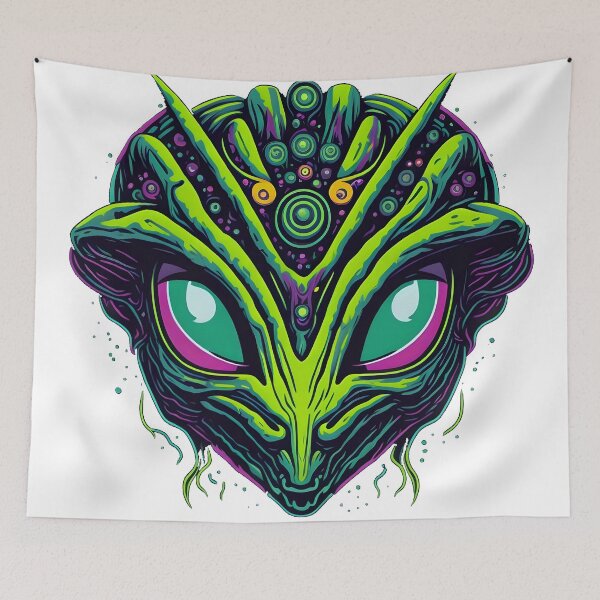 Item preview, Trippy Alien designed and sold by BearsAndSkulls.
