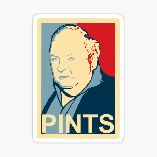 Paddy Losty - Pints - Pintman - Obama Parody Sticker