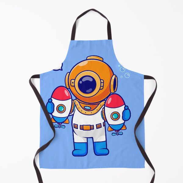 Item preview, Ocean Explorer: Cute Diver Holding Submarine Toy - Cartoon Illustration designed and sold by hjian8219.