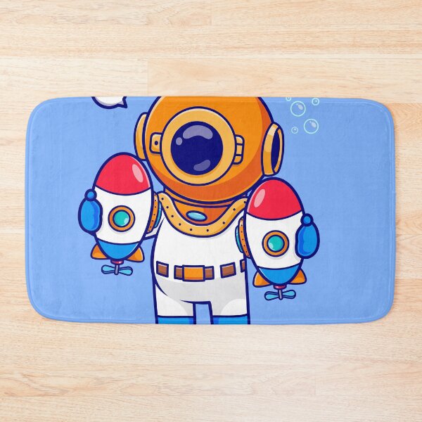 Item preview, Ocean Explorer: Cute Diver Holding Submarine Toy - Cartoon Illustration designed and sold by hjian8219.