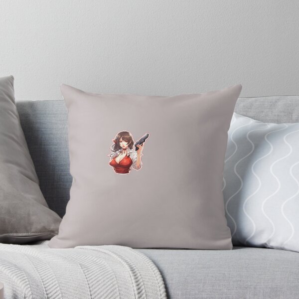 Item preview, Anime Lady With Short brunette hair and a Pistol designed and sold by TheTactical.