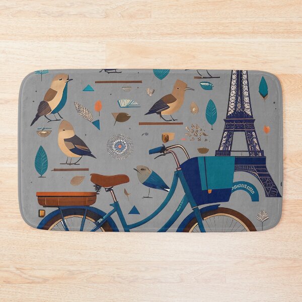 Item preview, Bicycle, tour Eiffel background painting art  designed and sold by Goodyzaa.
