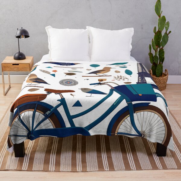 Item preview, Bicycle, tour Eiffel background painting art  designed and sold by Goodyzaa.