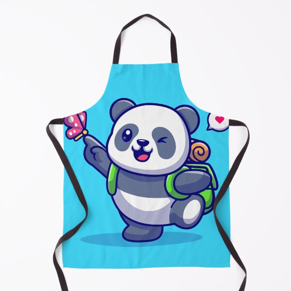 Item preview, Wanderlust Panda: Cute Backpacker Playing with Butterfly - Cartoon Illustration designed and sold by hjian8219.