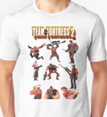 Team Fortress 2 - All Characters / Classes with TF2 Logo Unisex T-Shirt