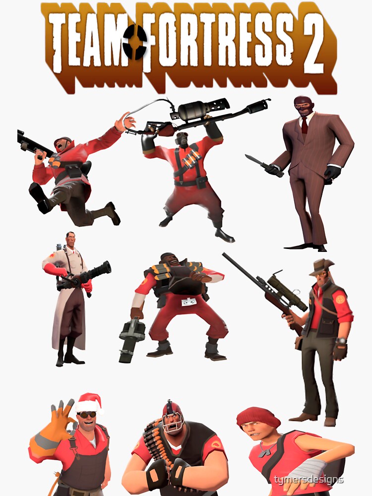Team Fortress 2 All Characters Classes With Tf2 Logo Sticker For | Hot ...
