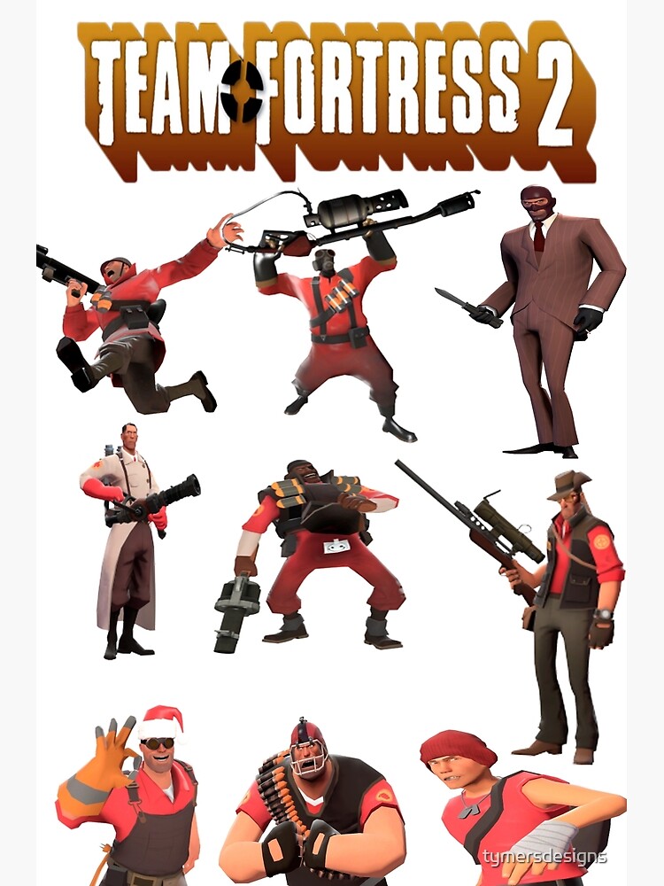 "Team Fortress 2 All Characters / Classes with TF2 Logo" Poster by