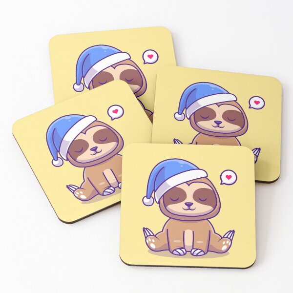Item preview, Cozy Sloth: Cute Sloth Winter with Beanie Hat - Cartoon Illustration designed and sold by hjian8219.