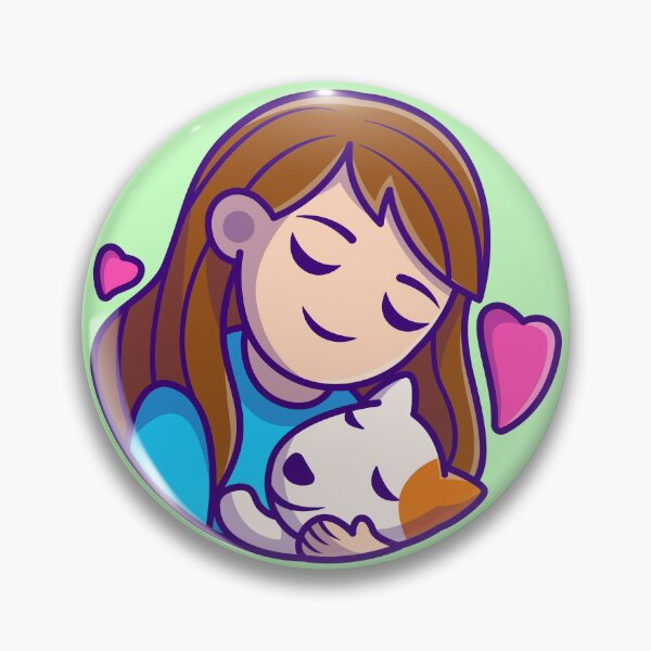 Item preview, Forever Friends: Cute Girl Hugging Dog - Cartoon Illustration designed and sold by hjian8219.