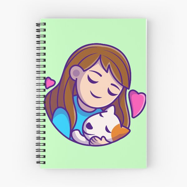 Item preview, Forever Friends: Cute Girl Hugging Dog - Cartoon Illustration designed and sold by hjian8219.