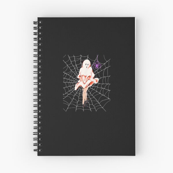 Item preview, Pinup Ghost Holding Down Dress In Spider Web Retro Halloween  designed and sold by IvaJosseau.