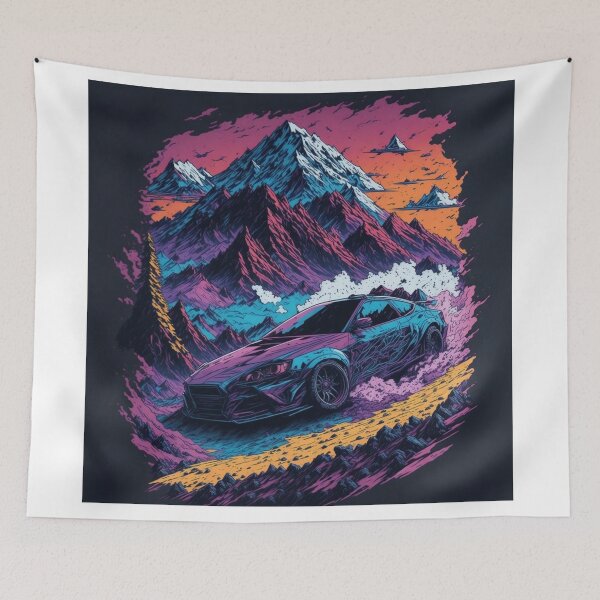 Item preview, Dramatic Car Drifting: Ultra HD Illustration for T-Shirt designed and sold by RedArtG09.