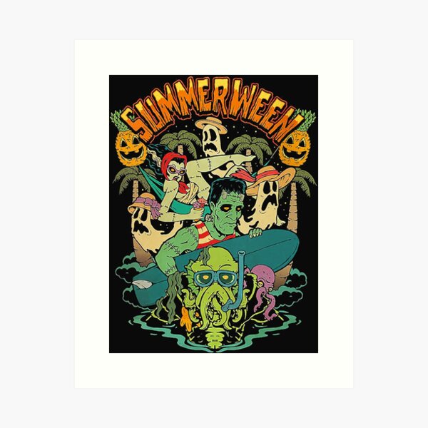 Item preview, Womens Summerween Happy Summerween Summer Halloween Holiday V-Neck  designed and sold by IvaJosseau.