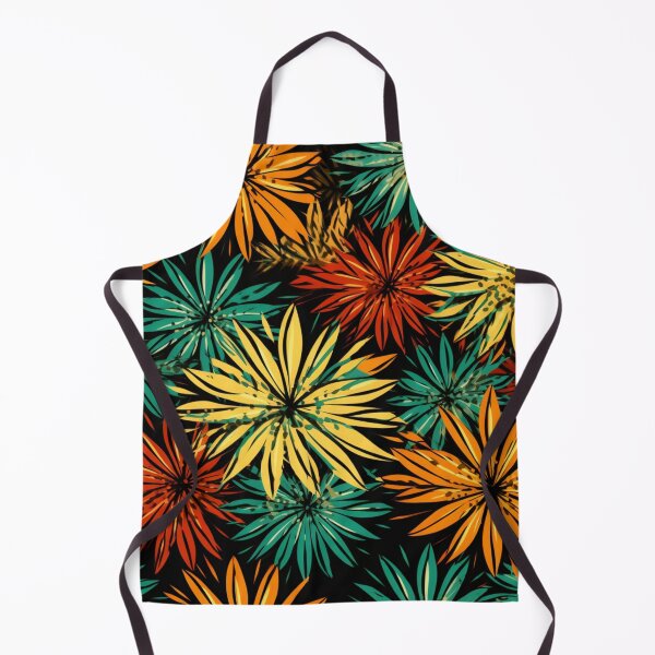 Item preview, Colorful fantasy pattern red yellow orange yellow blossom flowers daisies designed and sold by G-M-Designs.