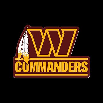 NFL Football Washington Commanders 4 x 9 Double Up Die-Cut Sticker