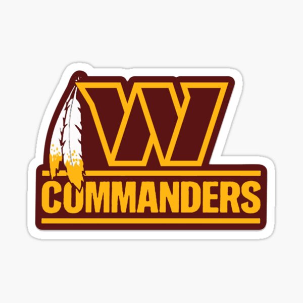 Washington Commanders NFL Team Logo 1 Color Vinyl Decal Sticker Window Wall