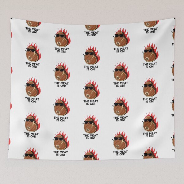 Item preview, The Meat Is On Funny Steak Puns  designed and sold by punnybone.