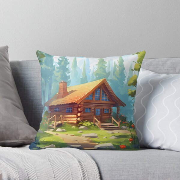 Item preview, Secluded Serenity: A Cabin Watercolor designed and sold by Shirtastically.